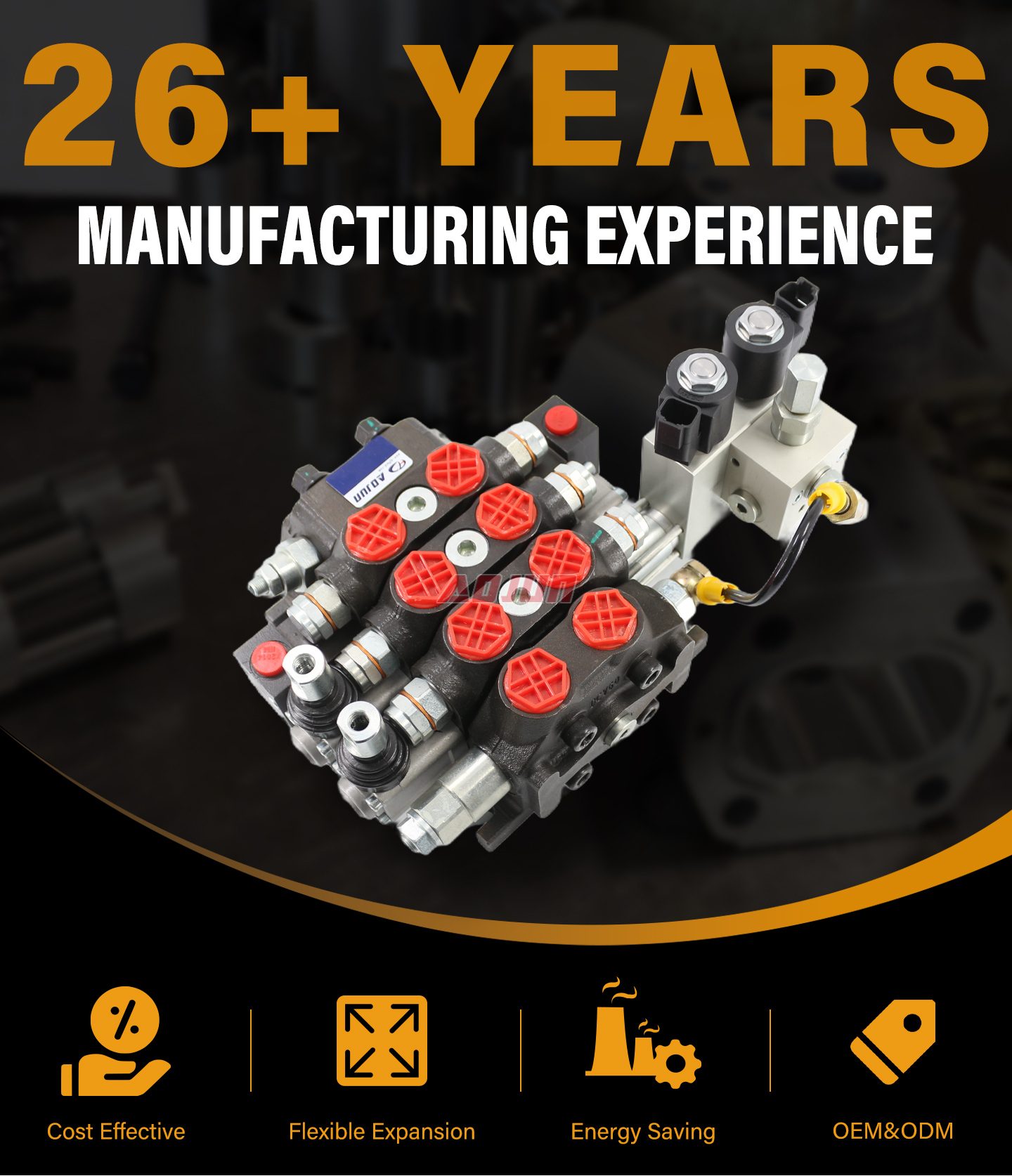 3 Spool Electro-hydraulic Sectional Directional Valve DCV60 detailed image